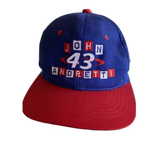 Blue Red John Andretti 43 Racing Hat Cap Adjustable Youth - Picture 1 of 7